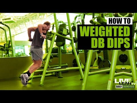 How To Do WEIGHTED PARALLEL BAR DIPS WITH DUMBBELL BETWEEN ANKLES | Exercise Demonstration Video