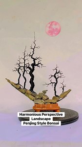 😍 Harmonious Perspective Landscape. Penjing Style Bonsai. #bonsai #盆栽 #inspiration #landscape #creative | Amriyanto Arif ID