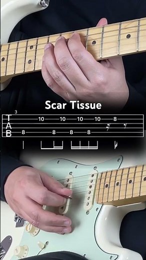 Scar Tissue - RHCP. Guitar Intro Tutorial with Tabs. #shorts #guitar