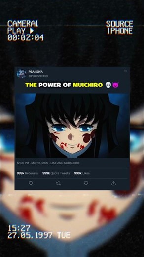 THE POWER OF MUICHIRO 💀😈 #demonslayer #anime #edit