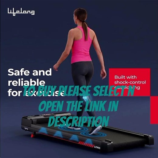 Walking Machine at 8 km/Hr Speed with Led Display-Cardio Equipment for Home Gym 110kg Capacity #home