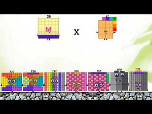 Numberblocks 36 Times Table stage 1 to 3 and generate up to 1044.