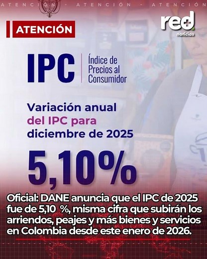 DANE confirma IPC 2025: lo que viene para arriendos, peajes y tu bolsillo en 2026