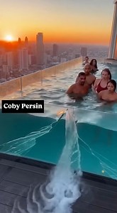 385K views · 51 reactions | That moment the infinity pool tries to become a waterfall | Coby Persin | Facebook