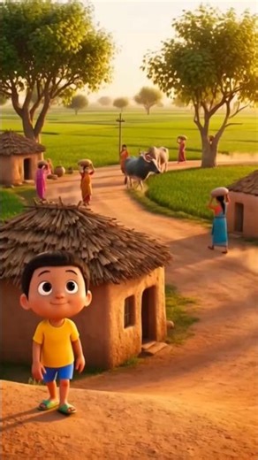 The Boy Who Helped an Old Man 🚲👴 | kids moral story | #shorts #trending #viral #anime #story # ai