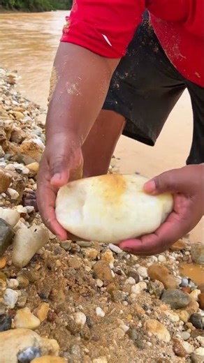 He found diamonds inside the stone #shortsvideo