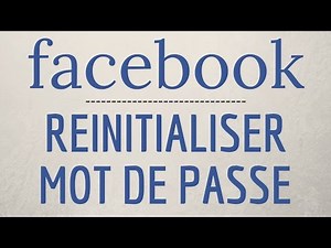 Comment REINITIALISER son MOT DE PASSE Facebook