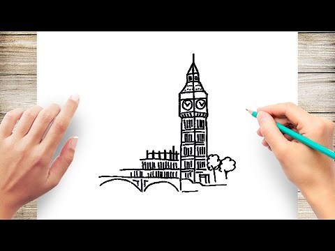 How to Draw Big Ben Step by Step