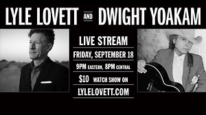 1.2K reactions · 209 shares | Join us this Friday for a special live stream event. LyleLovett.com hosts Dwight Yoakam and Lyle Lovett, Friday, September 18 at 9PM Eastern Time, 8PM Central, for an hour of trading songs and stories—$10. Stream on up to three devices, including smart TVs, through September 24. Watch on LyleLovett.com. | Lyle Lovett | Facebook