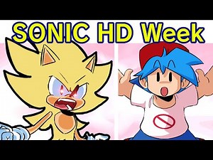Friday Night Funkin' VS SONIC HD FULL WEEK + Cutscenes (FNF HD Mod) (Super Sonic/Super BF)
