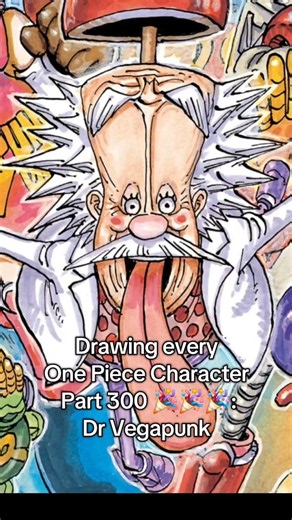 Drawing every One Piece Character Part 300: Dr Vegapunk #fanart #onepiece #digitalart