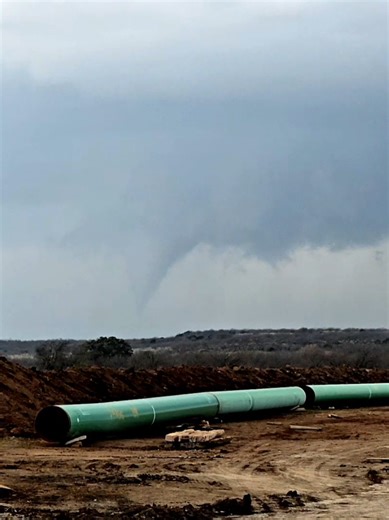 First tornado of the season! 9 miles S of Baird TX at 5:17pm #txwx #stormchasing #tornado