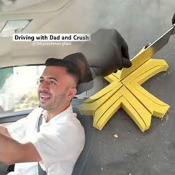 Driving with Dad and Crush #trending #comedy #drivewithdad #ytshort #shorts #viral #trending #family