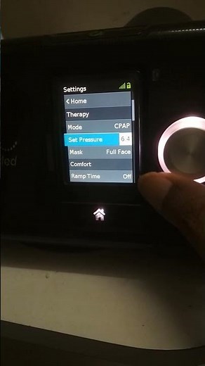 Resmed CPAP S10 elite - how to change pressure