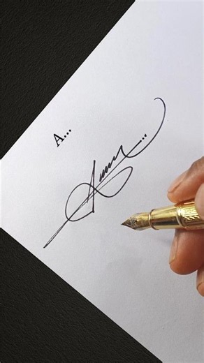 Elegant “A” Signature Design Tutorial | Stylish Calligraphy Signature for Beginners