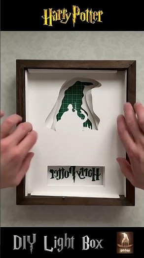 Harry Potter DIY Light Box | Full tutorial on my channel #papercutting #lightbox #harrypotter