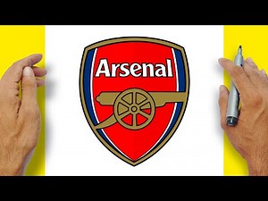 How to Draw ARSENAL FC LOGO Easy Step-by-step | Premier League