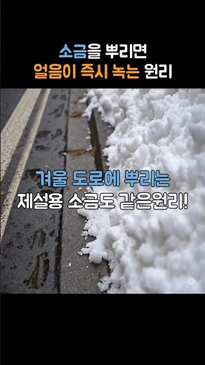 눈오는날 길에 뿌리는 가루 어떤걸까? 염화칼슘 원리(융점하강 실험)