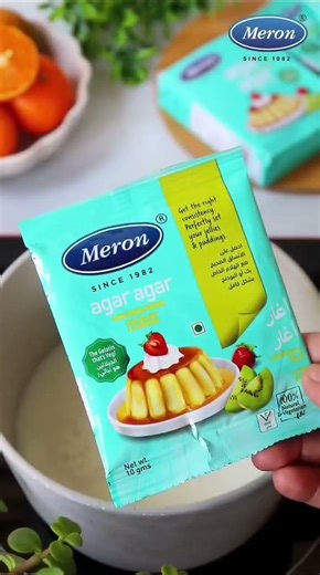 Try delicious fruit jelly cake made with fresh fruits, milk Meron's Agar Agar Powder @meronmarine