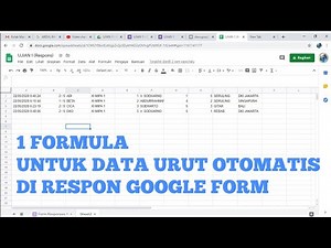 Query Formula : Data hasil ujian google form urut otomatis