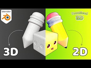 Transforming a 3D Cube into a 2D-Looking Character in Blender | Timelapse Tutorial