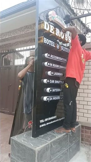 3D signage with lighting