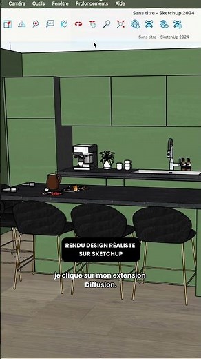 Tutorial - Realistic rendering in AI with SketchUp Diffusion #sketchuptutorial #3dmodeling