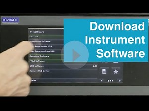 How to Download Instrument Software and Install on a Mensor Controller / Calibrator