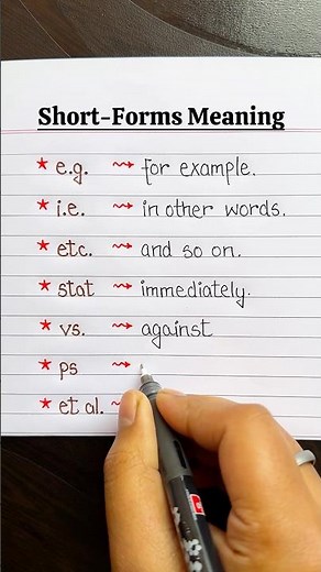 Short-Forms Meaning 🔤✨ #englishtips #education #esl #learning