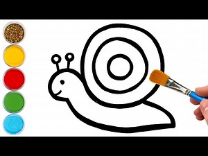 How to Draw a Snail and Turtle | Animals Drawings, Painting and Coloring for Kids and Toddlers - Videos For Kids