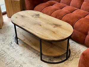 Table basse industrielle en chêne et métal noir : décoration d'intérieur rustique - Etsy France