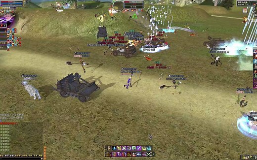 完美世界经典版故乡区城战（20201212破晓VS祖龙城中派出所）武侠第一视角