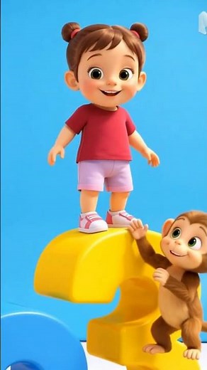 🎵 Bernyanyi Angka 1-10 Bahasa Inggris Sambil Lompat & Bernyanyi! 🐵👧