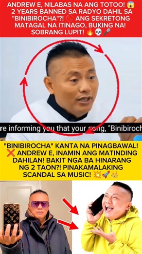 GRABE TO! 😱 ANDREW E, BANNED NGA BA DATI?! ANG TOTOO SA LIKOD NG BINIBIROCHA🔥🎤 #ANDREWE #BINIBIROCHA