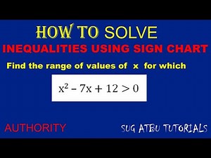 Solving quadratic Inequalities using sign chart 01