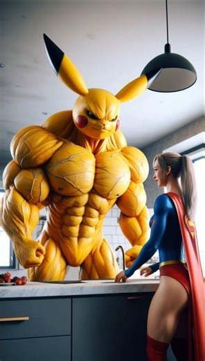 😱bodybuilder pikachu bullied everyone #shorts#