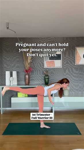 Don't stop doing warrior pose when pregnant (do this instead) #pregnancyyoga #prenataltips