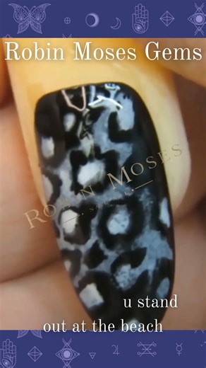 Animal Print Nails | Black & White Nail Art Design #animalprintnails #nailart #robinmosesnailart #spring2024 #animalprint #naildesigns | Robin Moses Nail Art
