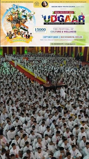 15000 युवाओं का पैग़ाम – नशा मुक्त हो भारत! 🚭Join UDGAAR 2025 at Delhi Conducted by ISKCON