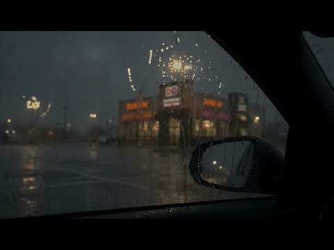 Heavy Rain From A Stationary Car Window - Relaxing Sounds For Insomnia, Studying, Stress Relief
