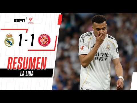 REAL MADRID NO LE PUDO GANAR A GIRONA Y BARCELONA SE ACERCA AL TÍTULO | Madrid 1-1 Girona | RESUMEN