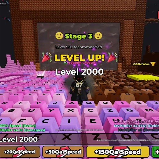 World 3 Longest Jump 🤯 +1 Speed Keyboard Escape #roblox