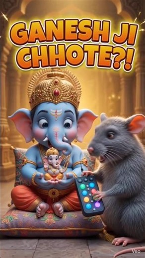 Mushak ne Ganesh Ji ko chhota kar diya 😲😂 | Magic Remote #shorts #shortsfeed #modak #bhaktimagic