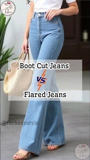 Bootcut vs Flared Jeans | Know the Style Difference 🔥#farheenstyle #viral #shortsfeed #shorts