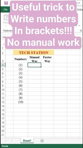 How to Automatically Add Brackets Around Numbers in Excel | Custom Format Trick