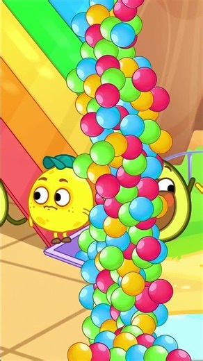 Rainbow Slide Adventure! 🌈 Baby’s Colorful Journey #kids #cartoons