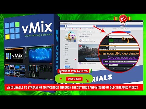 Vmix unable to streaming to Facebook through the settings and missing of old streamed videos