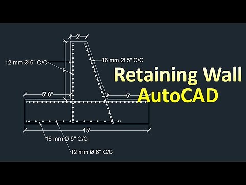 How to Draw Retaining Wall in AutoCAD || Royhan Khan
