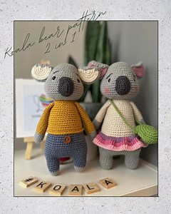 Amigurumi Koala Bear Crochet Pattern: Boy and Girl (PDF Pattern) - Etsy Canada