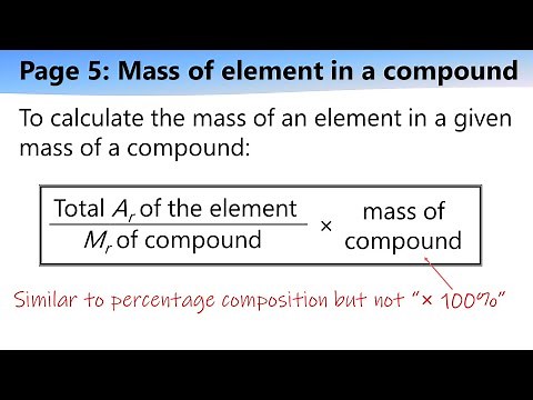 Mole Concept: Calculate mass of element in a given compound